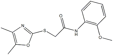 2-[(4,5-dimethyl-1,3-oxazol-2-yl)sulfanyl]-N-(2-methoxyphenyl)acetamide Struktur