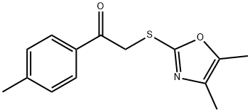 2-[(4,5-dimethyl-1,3-oxazol-2-yl)sulfanyl]-1-(4-methylphenyl)ethanone Struktur