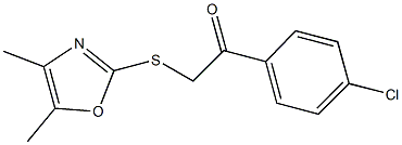 1-(4-chlorophenyl)-2-[(4,5-dimethyl-1,3-oxazol-2-yl)sulfanyl]ethanone Struktur