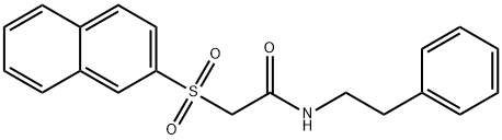 2-(2-naphthylsulfonyl)-N-(2-phenylethyl)acetamide Struktur