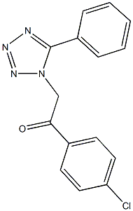 1-(4-chlorophenyl)-2-(5-phenyl-1H-tetraazol-1-yl)ethanone Struktur