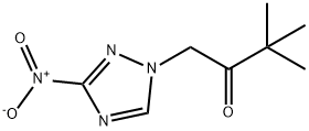 1-{3-nitro-1H-1,2,4-triazol-1-yl}-3,3-dimethyl-2-butanone Struktur