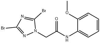 2-(3,5-dibromo-1H-1,2,4-triazol-1-yl)-N-(2-methoxyphenyl)acetamide Struktur