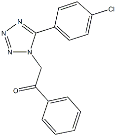 2-[5-(4-chlorophenyl)-1H-tetraazol-1-yl]-1-phenylethanone Struktur