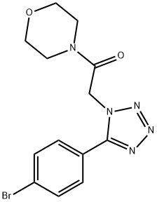 4-{[5-(4-bromophenyl)-1H-tetraazol-1-yl]acetyl}morpholine Struktur