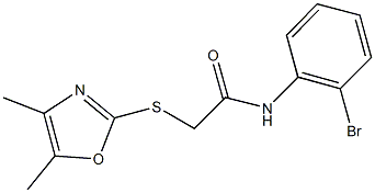 N-(2-bromophenyl)-2-[(4,5-dimethyl-1,3-oxazol-2-yl)sulfanyl]acetamide Struktur