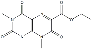 ethyl 1,3,8-trimethyl-2,4,7-trioxo-1,2,3,4,7,8-hexahydro-6-pteridinecarboxylate Struktur