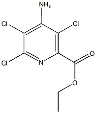 ethyl 4-amino-3,5,6-trichloro-2-pyridinecarboxylate Struktur