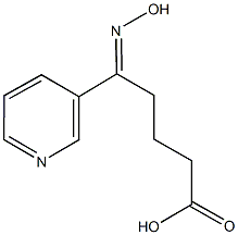 5-(hydroxyimino)-5-(3-pyridinyl)pentanoic acid Struktur