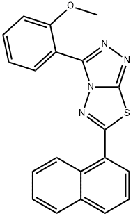 methyl 2-[6-(1-naphthyl)[1,2,4]triazolo[3,4-b][1,3,4]thiadiazol-3-yl]phenyl ether Struktur