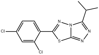 6-(2,4-dichlorophenyl)-3-isopropyl[1,2,4]triazolo[3,4-b][1,3,4]thiadiazole Struktur