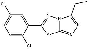 6-(2,5-dichlorophenyl)-3-ethyl[1,2,4]triazolo[3,4-b][1,3,4]thiadiazole Struktur