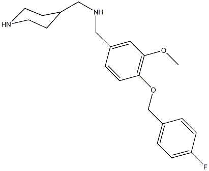 N-{4-[(4-fluorobenzyl)oxy]-3-methoxybenzyl}-N-(4-piperidinylmethyl)amine Struktur