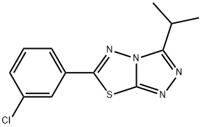 6-(3-chlorophenyl)-3-isopropyl[1,2,4]triazolo[3,4-b][1,3,4]thiadiazole Struktur