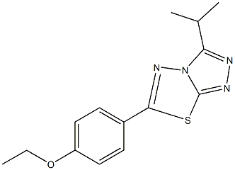 ethyl 4-(3-isopropyl[1,2,4]triazolo[3,4-b][1,3,4]thiadiazol-6-yl)phenyl ether Struktur