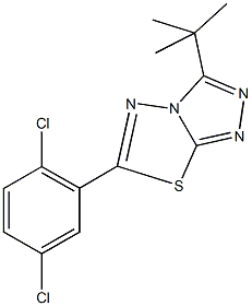 3-tert-butyl-6-(2,5-dichlorophenyl)[1,2,4]triazolo[3,4-b][1,3,4]thiadiazole Struktur