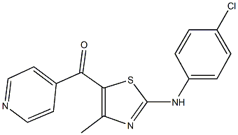 [2-(4-chloroanilino)-4-methyl-1,3-thiazol-5-yl](4-pyridinyl)methanone Struktur