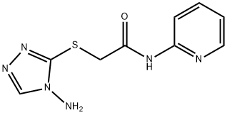 2-[(4-amino-4H-1,2,4-triazol-3-yl)sulfanyl]-N-(2-pyridinyl)acetamide Struktur