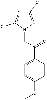 2-(3,5-dichloro-1H-1,2,4-triazol-1-yl)-1-(4-methoxyphenyl)ethanone Struktur