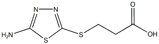 3-[(5-amino-1,3,4-thiadiazol-2-yl)sulfanyl]propanoic acid Struktur