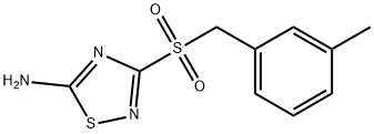 3-[(3-methylbenzyl)sulfonyl]-1,2,4-thiadiazol-5-amine Struktur