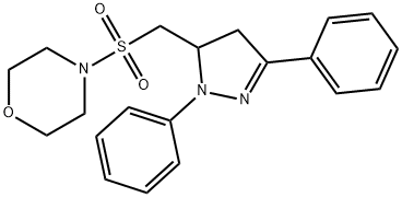 4-{[(1,3-diphenyl-4,5-dihydro-1H-pyrazol-5-yl)methyl]sulfonyl}morpholine Struktur