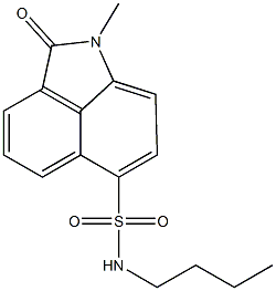 N-butyl-1-methyl-2-oxo-1,2-dihydrobenzo[cd]indole-6-sulfonamide Struktur