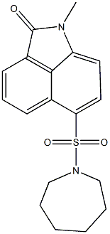 6-(1-azepanylsulfonyl)-1-methylbenzo[cd]indol-2(1H)-one Struktur