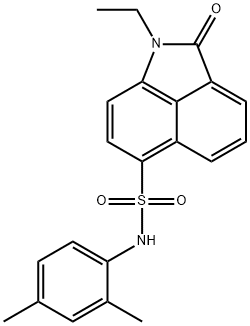 N-(2,4-dimethylphenyl)-1-ethyl-2-oxo-1,2-dihydrobenzo[cd]indole-6-sulfonamide Struktur