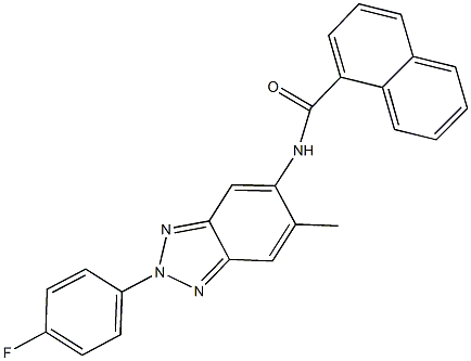 N-[2-(4-fluorophenyl)-6-methyl-2H-1,2,3-benzotriazol-5-yl]-1-naphthamide Struktur