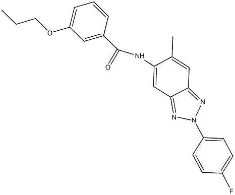 N-[2-(4-fluorophenyl)-6-methyl-2H-1,2,3-benzotriazol-5-yl]-3-propoxybenzamide Struktur