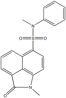 N,1-dimethyl-2-oxo-N-phenyl-1,2-dihydrobenzo[cd]indole-6-sulfonamide Struktur