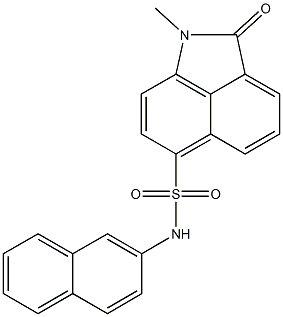 1-methyl-N-(2-naphthyl)-2-oxo-1,2-dihydrobenzo[cd]indole-6-sulfonamide Struktur