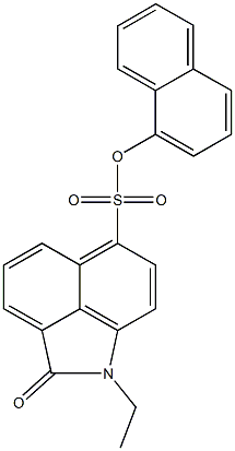 1-naphthyl 1-ethyl-2-oxo-1,2-dihydrobenzo[cd]indole-6-sulfonate Struktur