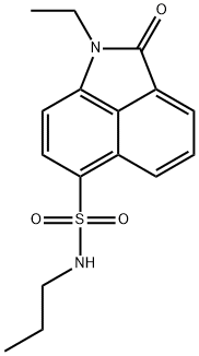 1-ethyl-2-oxo-N-propyl-1,2-dihydrobenzo[cd]indole-6-sulfonamide Struktur