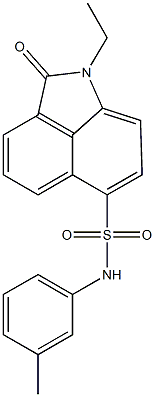 1-ethyl-N-(3-methylphenyl)-2-oxo-1,2-dihydrobenzo[cd]indole-6-sulfonamide Struktur