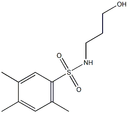 N-(3-hydroxypropyl)-2,4,5-trimethylbenzenesulfonamide Struktur