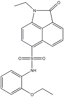 N-(2-ethoxyphenyl)-1-ethyl-2-oxo-1,2-dihydrobenzo[cd]indole-6-sulfonamide Struktur