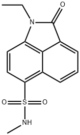 1-ethyl-N-methyl-2-oxo-1,2-dihydrobenzo[cd]indole-6-sulfonamide Struktur