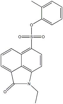 2-methylphenyl 1-ethyl-2-oxo-1,2-dihydrobenzo[cd]indole-6-sulfonate Struktur