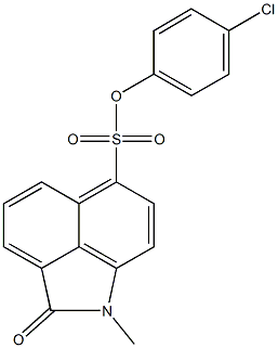 4-chlorophenyl 1-methyl-2-oxo-1,2-dihydrobenzo[cd]indole-6-sulfonate Struktur