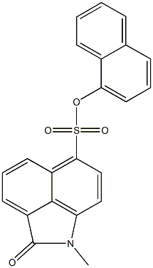 1-naphthyl 1-methyl-2-oxo-1,2-dihydrobenzo[cd]indole-6-sulfonate Struktur