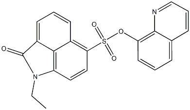 8-quinolinyl 1-ethyl-2-oxo-1,2-dihydrobenzo[cd]indole-6-sulfonate Struktur