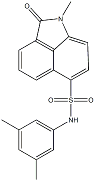 N-(3,5-dimethylphenyl)-1-methyl-2-oxo-1,2-dihydrobenzo[cd]indole-6-sulfonamide Struktur