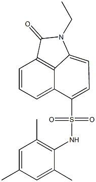 1-ethyl-N-mesityl-2-oxo-1,2-dihydrobenzo[cd]indole-6-sulfonamide Struktur