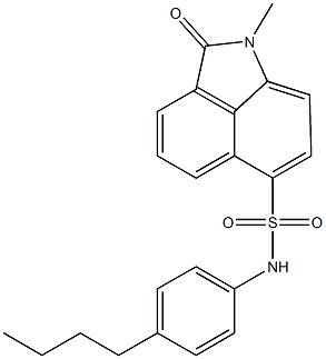 N-(4-butylphenyl)-1-methyl-2-oxo-1,2-dihydrobenzo[cd]indole-6-sulfonamide Struktur