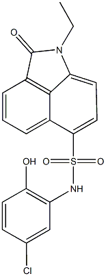 N-(5-chloro-2-hydroxyphenyl)-1-ethyl-2-oxo-1,2-dihydrobenzo[cd]indole-6-sulfonamide Struktur