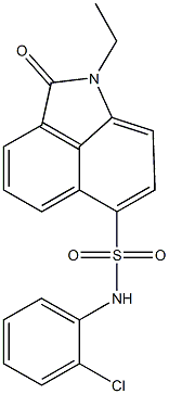 N-(2-chlorophenyl)-1-ethyl-2-oxo-1,2-dihydrobenzo[cd]indole-6-sulfonamide Struktur