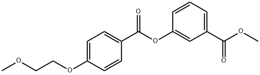 methyl 3-{[4-(2-methoxyethoxy)benzoyl]oxy}benzoate Struktur