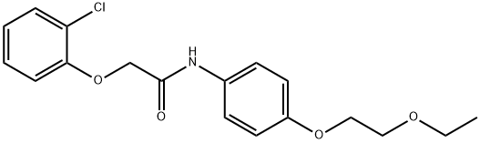 2-(2-chlorophenoxy)-N-[4-(2-ethoxyethoxy)phenyl]acetamide Struktur